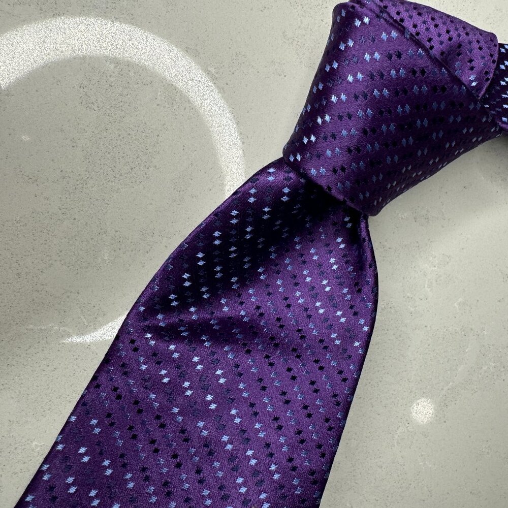 Luxury ETON Purple SilkTie 60 x 3.25 UK